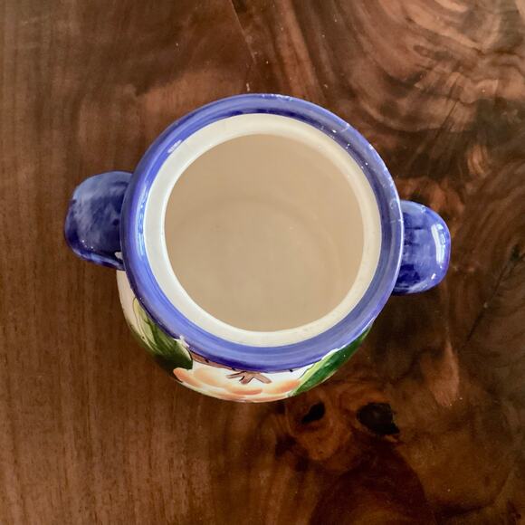 Small Vintage Enameled Ceramic Jar - Picture 3 of 7